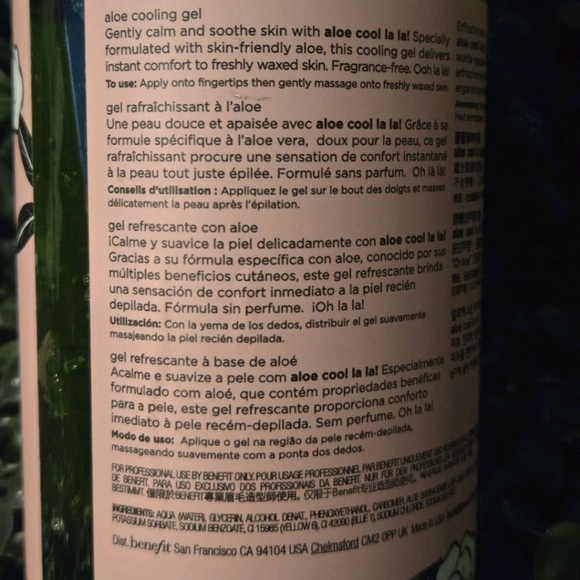 Benefit ALOE COOL LA LA  ALOE COOLING GEL 16 oz - Picture 4 of 5